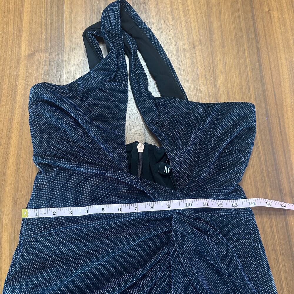 Nookie Navy Metallic Nova Gown, Revolve, New Year's, Holiday, Prom, Large NWT - Picture 4 of 11